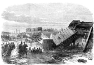 South Eastern Railway Company Staplehurst rail disaster 9 June 1865. Illustrated London News