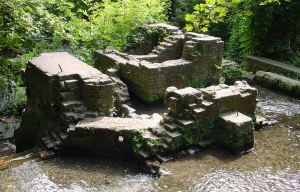 River Paper Mill ruins Lower Road - Minnis Lane , River . Alan Sencicle