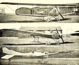 DFW Mars mono and biplanes published in Aeroplane 19, 08.11.1913. The top photograph is the monoplane flown by Lieutenant von Hiddensson at the Strasbourg aeroplane show in May 1913. Wikimedia