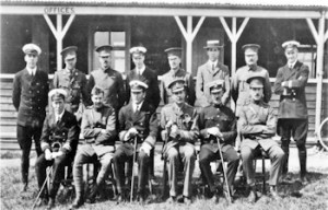 RFC Central Flying School staff in January 1913 at Upavon. The commandant, Capt Godfrey Paine, is 3rd from left on the front row. Major Hugh Trenchard, Assistant Commandant, is immediately to his right. Air Publication 3003. HMSO Wikimedia