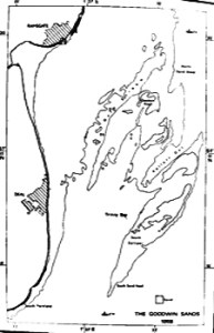 Map of the Goodwin Sands 1968 from Goodwin Sands Shipwrecks by Richard Larn
