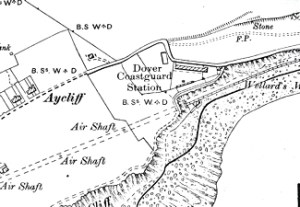 Map showing the location of Dover Coastguard Station c1910. Dover Library