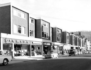 Pencester Road shops built by St Martins Property Corporation late 1960s. Dover Museum