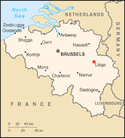 Map of Belgium. Wikimedia
