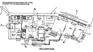 Plan of the original WWI Castle Wireless Telegraph Station. English Heritage poster