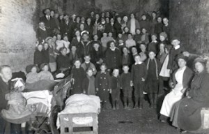 Dover bomb shelters - The old oil mill caves in Snargate Street 1915. Dover Museum
