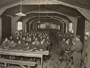 Cadets attending a lecture in firing. All lessons began at 07.30hrs. US National Archives