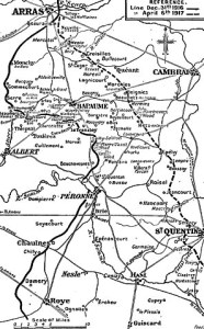 Diagram of the German Siegfriedstellung (Hindenburg Line), 1917. Times History of the War