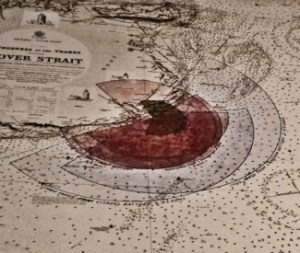 WWI Gun Ranges from Dover's defending batteries. English Heritage