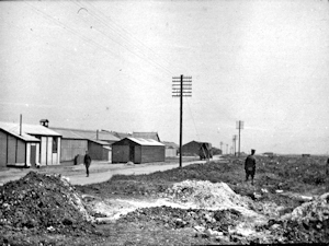 Swingate Aerodrome 1917. Construction in preparation for the Americans. Dover Museum