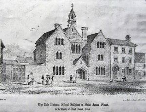 St James School in the mid 19th century when it was a National School 19th cent. LS