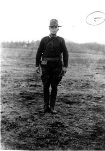 US soldier wearing Pershing Boots from WWI Notes of Verne Chaney Sr. US National Archives