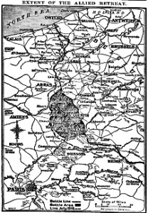 Extent of the Allies Retreat 27 March 1918. Times p7