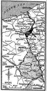 Map showing the situation on the Western Front 12 April. London Times
